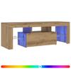 Vidaxl Szafka Pod Tv Z Oświetleniem Led, Dąb Artisan, 120X36,5X40 Cm