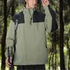 Outdoor Men's Hooded Sports Jacket with Color Blocking Waterproof and Windproof Jacket Mountaineering Jackets for Unisex