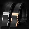 First Layer Cowhide Automatic Buckle for Men's New Belt Casual Business Simple and Versatile Middle Aged and Young Trousers Belt for Men