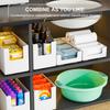 Cabinet Storage Box Kitchen Sundries Organizer Box Cupboard Basket Storage Case Cabinet Desktop Snack Makeup Spice Bottle Holder