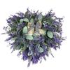 Large Lavender Heart Wreath Artificial Flowers for Wedding Party Home Decor 42cm Diameter Romantic Floral Arrangement