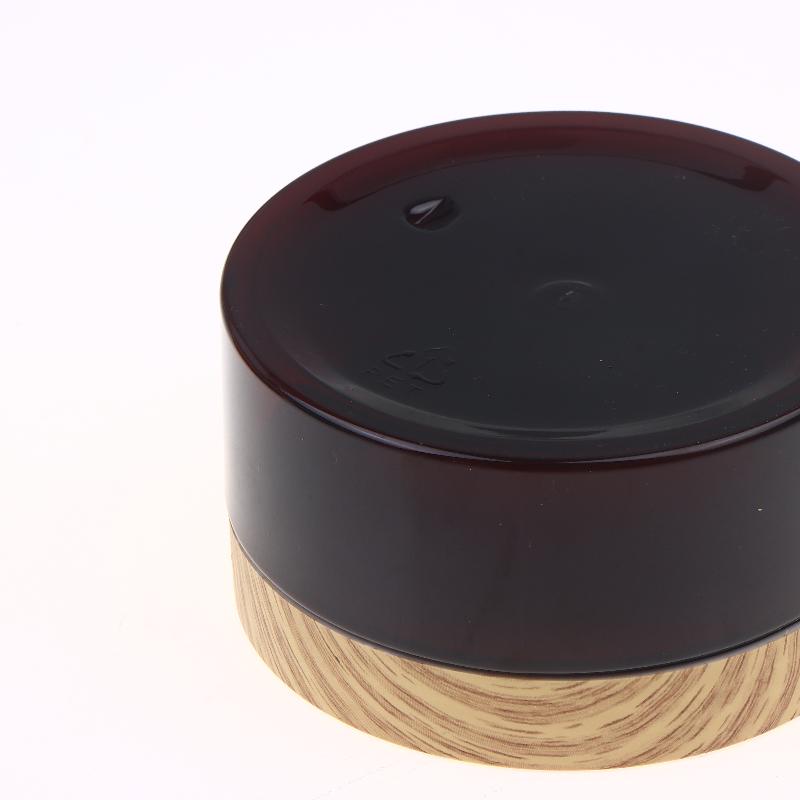 200Ml 250Ml 300Ml 500Ml Empty Random Color Pet Jars Containers With Imitation Wood Texture Lid Jar Home Plastic Seasoning Bottle