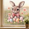 Ostern 2026 Hase & Ei Fensteraufkleber - Dekorative Sticker für Schlafzimmer & Wohnzimmer