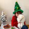 Christmas Tree Headband Clown Christmas Santa Claus Cosplay Girls Taking Photos Christmas Tree Hats Shooting Props Xmas Props