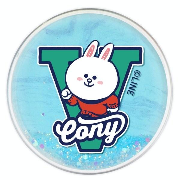 

Круглые блестки Line Friends Varsity Talk, значок Cony, 1 шт.