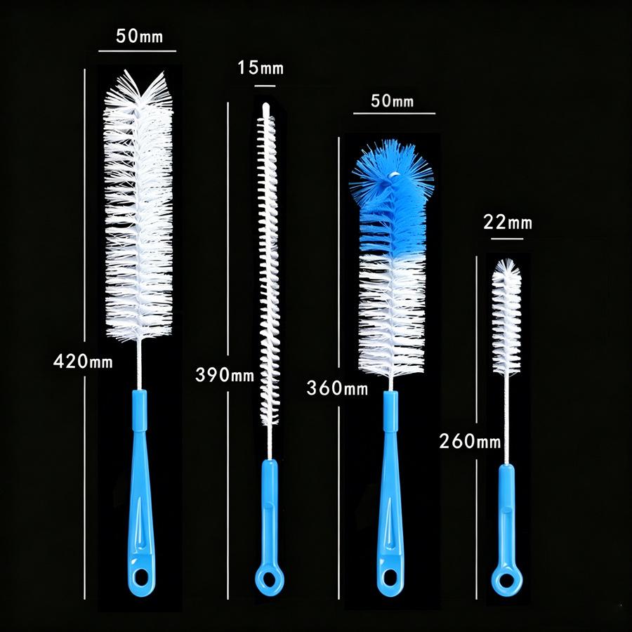 Ensemble de goupillons transfrontaliers: Kit de nettoyage de tasses et pailles à long manche en 4 pièces