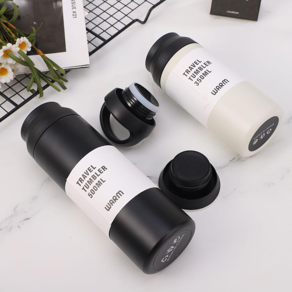 Simple Japanese Stainless Steel High-Value Men'S And Women'S Thermos Cups, Portable Coffee Cups, Car-Mounted Element Water Cups