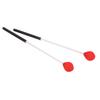 1 Pair Wool Head Keyboard Marimba Mallets with Rubber Fiberglass Handles for Beginners (Red)