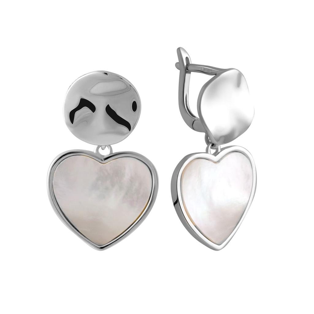 Серебряные серьги с натуральным перламутром (2044642)