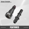 Car Fuel Line Hose Quick Release Connector Kit Straight 1/2" 12.61mm SAE to 1/2" 12mm Disconnect Hose Plastic Gray