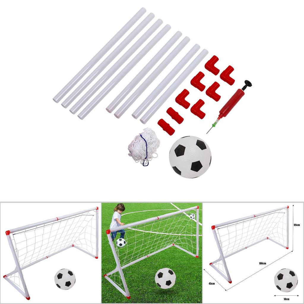 Indoor Outdoor Mini Children Football Soccer Goal Post Net Set with Ball Pump Kids Sport Toy