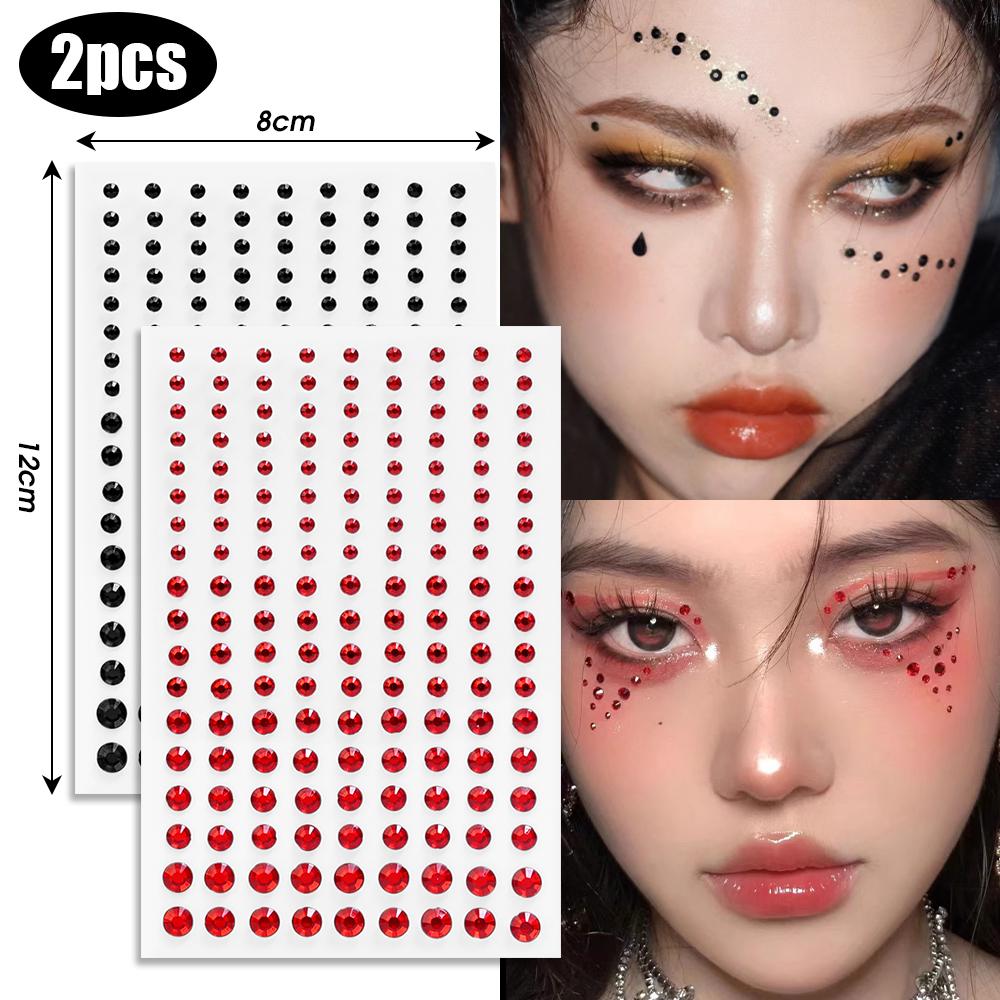 Purple Spider Acrylic Rhinestone Stickers Diamonds Jewels Self Adhesive Halloween DIY Temporary Tattoos Facial Decorate Supplies