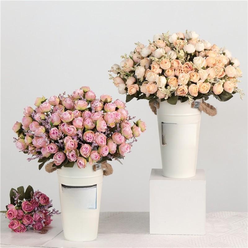 Flower Fabric Rose For Living Room Outdoor Wedding Event Fashion Decoration