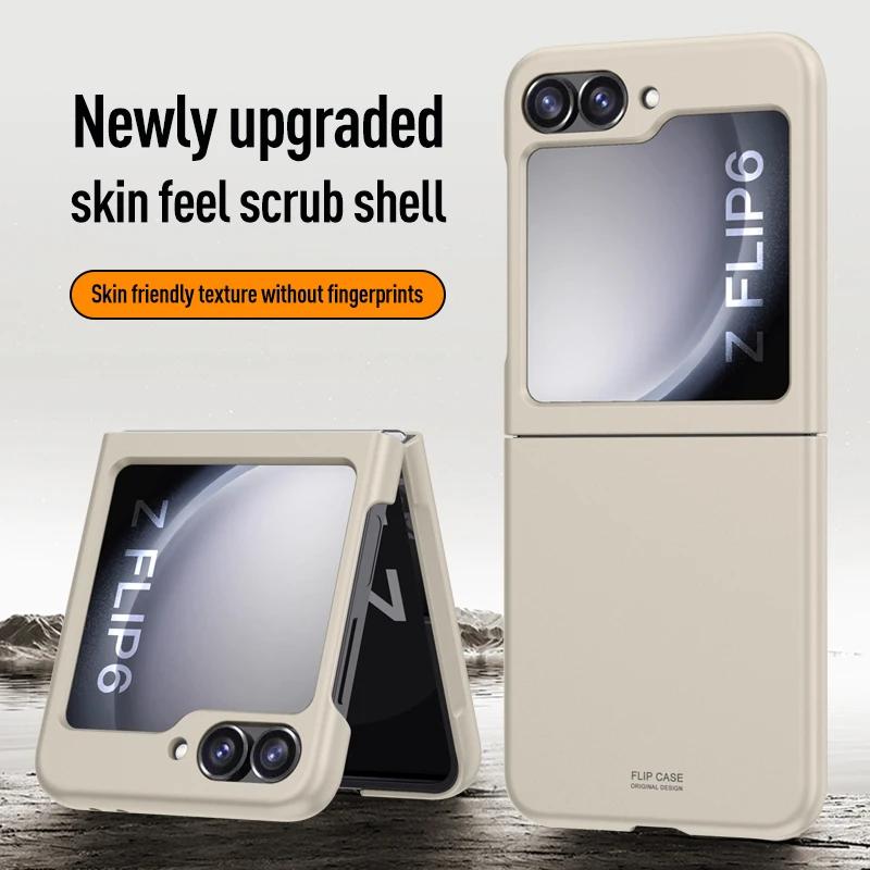 For Samsung Galaxy Z Flip 6 Case Ultra-thin Matte Skin-Friendly Shockproof Protection Folding Hard Back Cover Accessories Funda