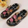 Plus Size 35-43 Shoes for Women Summer Comfortable Roman Flower Platform Sandals Non-slip Baotou Wedge Ladies Slippers