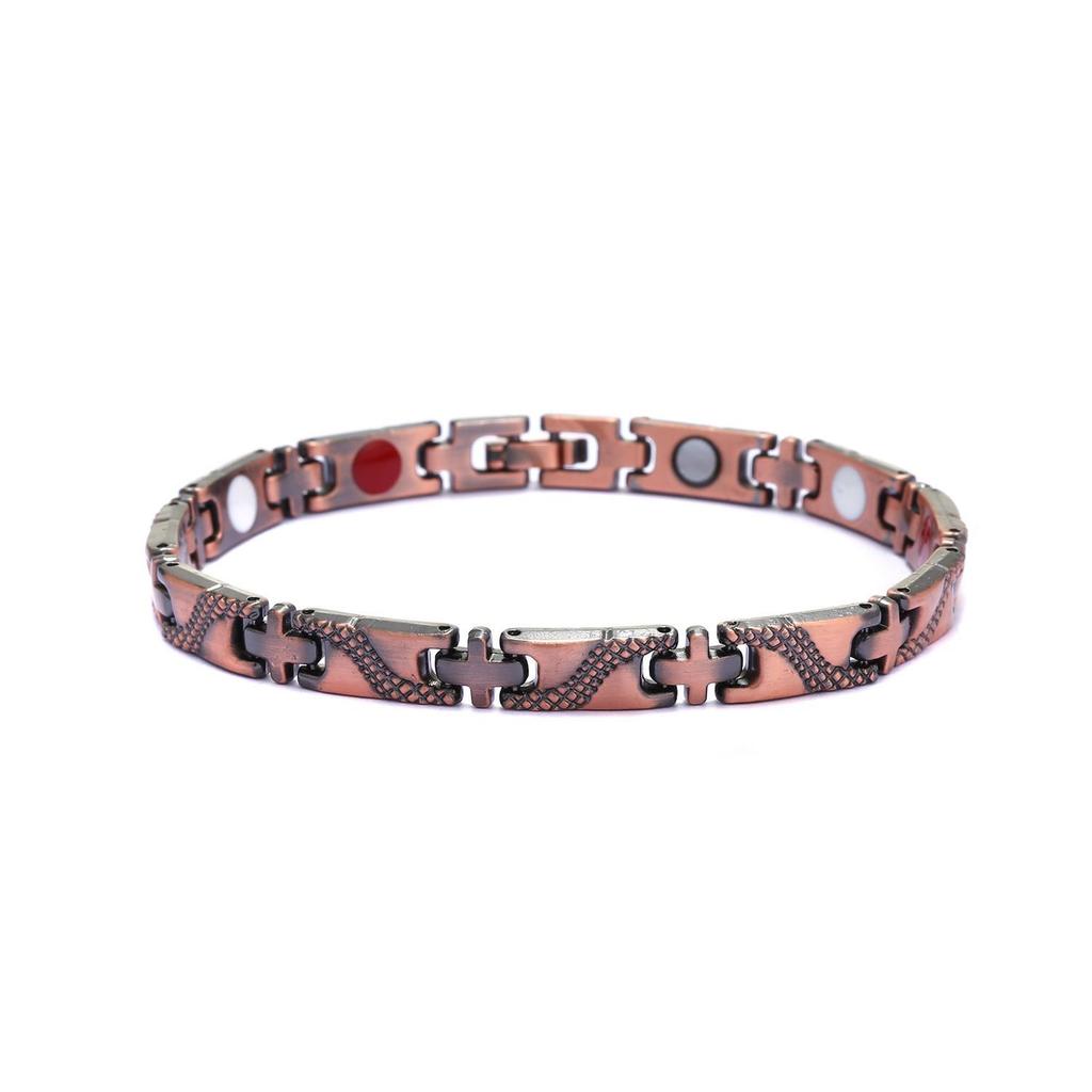Men's Retro Double-Color Dragon Pattern Magnetic Bracelet: Detachable Couple's Style