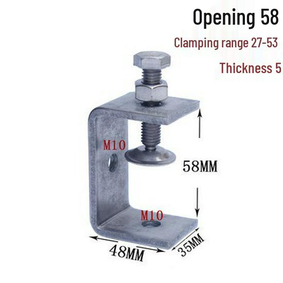C304 Tiger Claw U-Shaped Stainless Steel Pipe Clamp