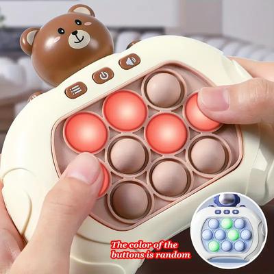 Fidget Game – jeu de bulles à poussée rapide, jouets à poignée, jouets Anti-Stress pour garçons et filles avec Machine de jeu LED, jouets anti-Stress