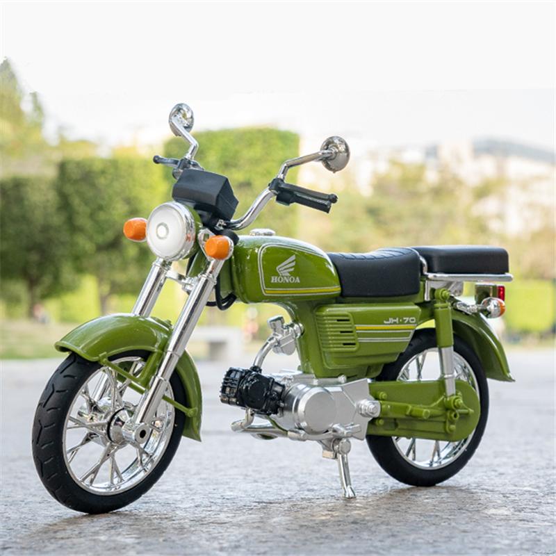 1/10 JiaLing JH-70 Alloy Classic Racing Motorcycle Diecasts Simulation Metal Street Sports Motorcycle Model Kids Toys Gift
