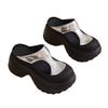 Super High Heel Wedge Bag Head Half Slippers Women's Summer Wear New Muffin Sandals Heightened Thick Sole Hollow Sandals