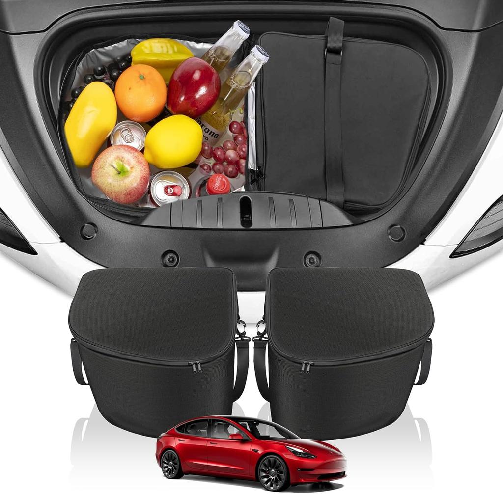 UBLM4 Pour Tesla Model Y 2025 Modèle Genévrier Model 3 Highland Sac Isotherme Organisateur de Glacière Frunk Sac de Rangement pour Coffre Avant Sac Glacière Isotherme