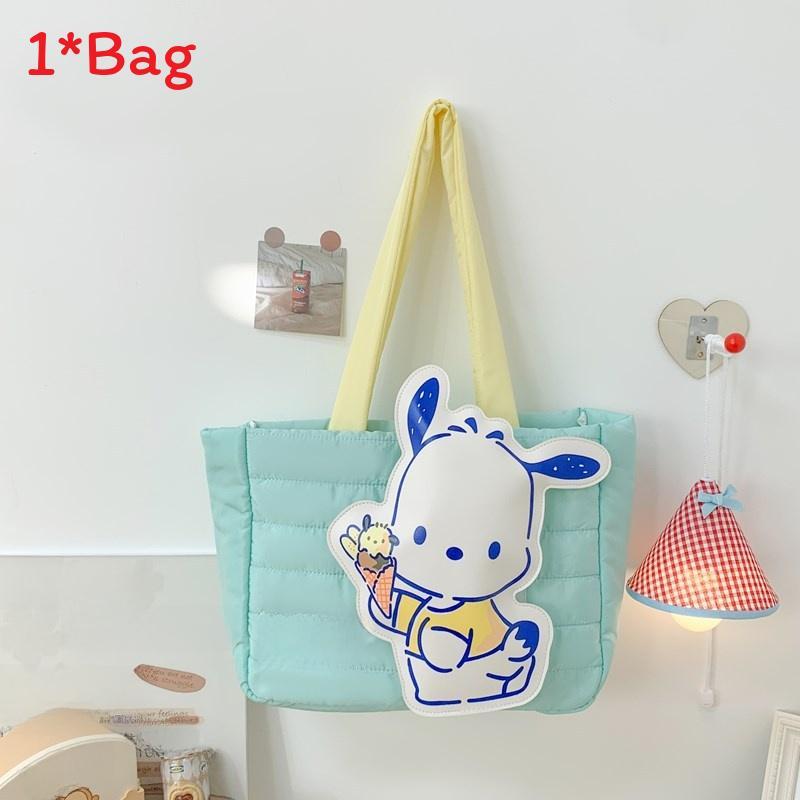 Cute Bunny Canvas Tote Bag With Magnetic Closure For Daily Use And Students