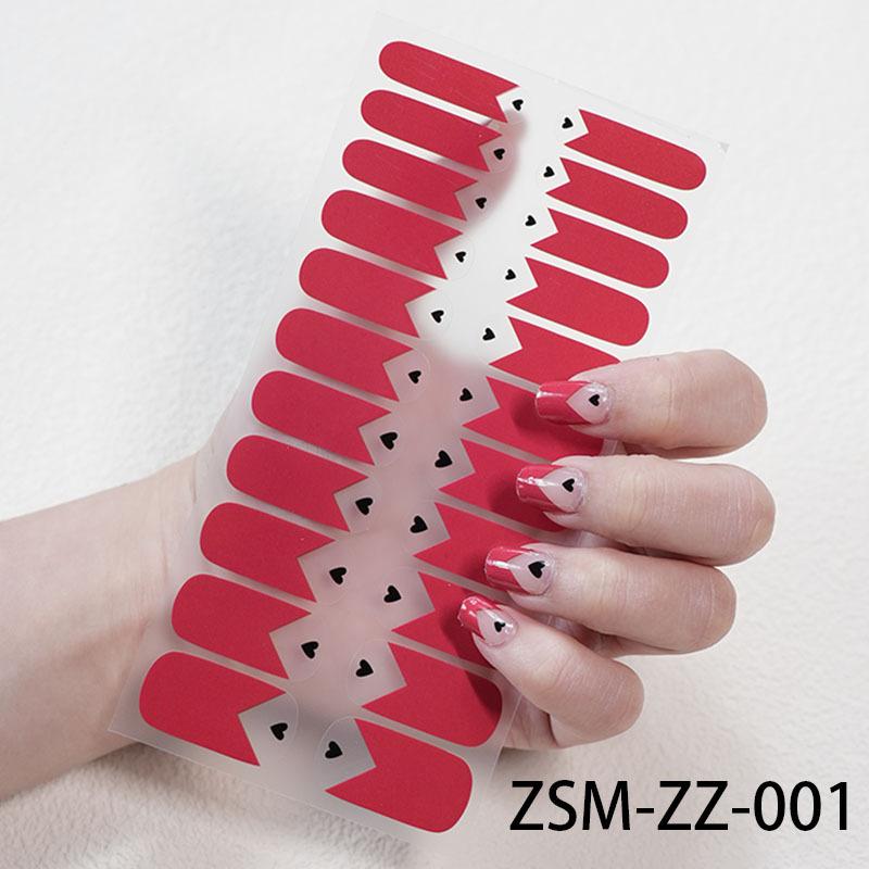 Новая пленка для ногтей 22 наклейки для ногтей Полные наклейки для маникюра Водонепроницаемые прозрачные наклейки для французского маникюра ZSM-ZZ-001