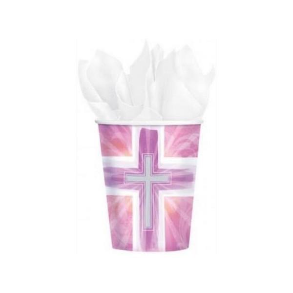 Joyous Cross Christening Party Cup (Pack of 8)