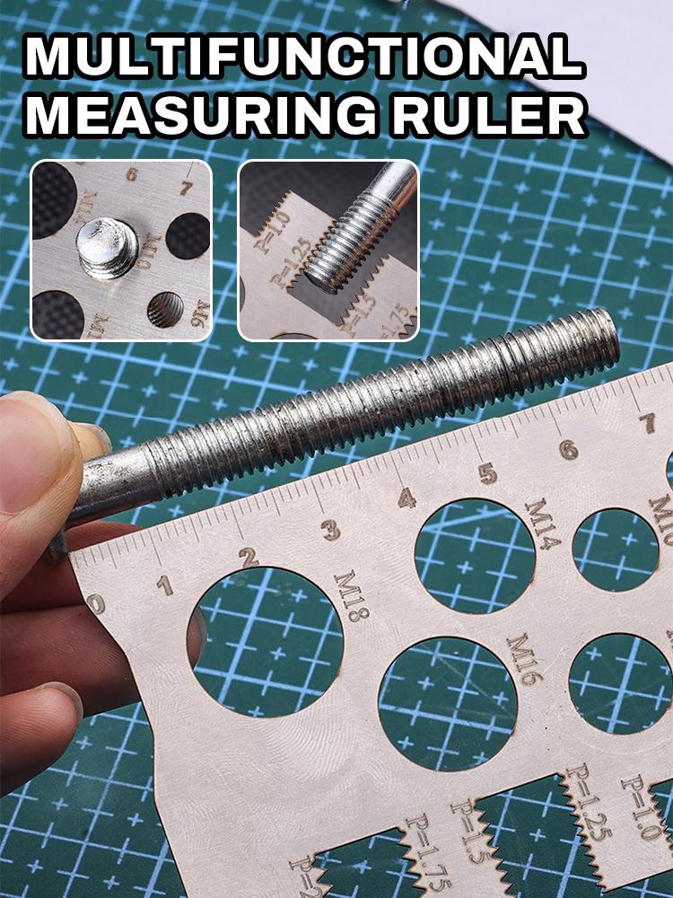 Screw Measurement Ruler Space Saving Measuring Gauge Tool For Bit Bolt Nut Screw Craft Industry Home Use