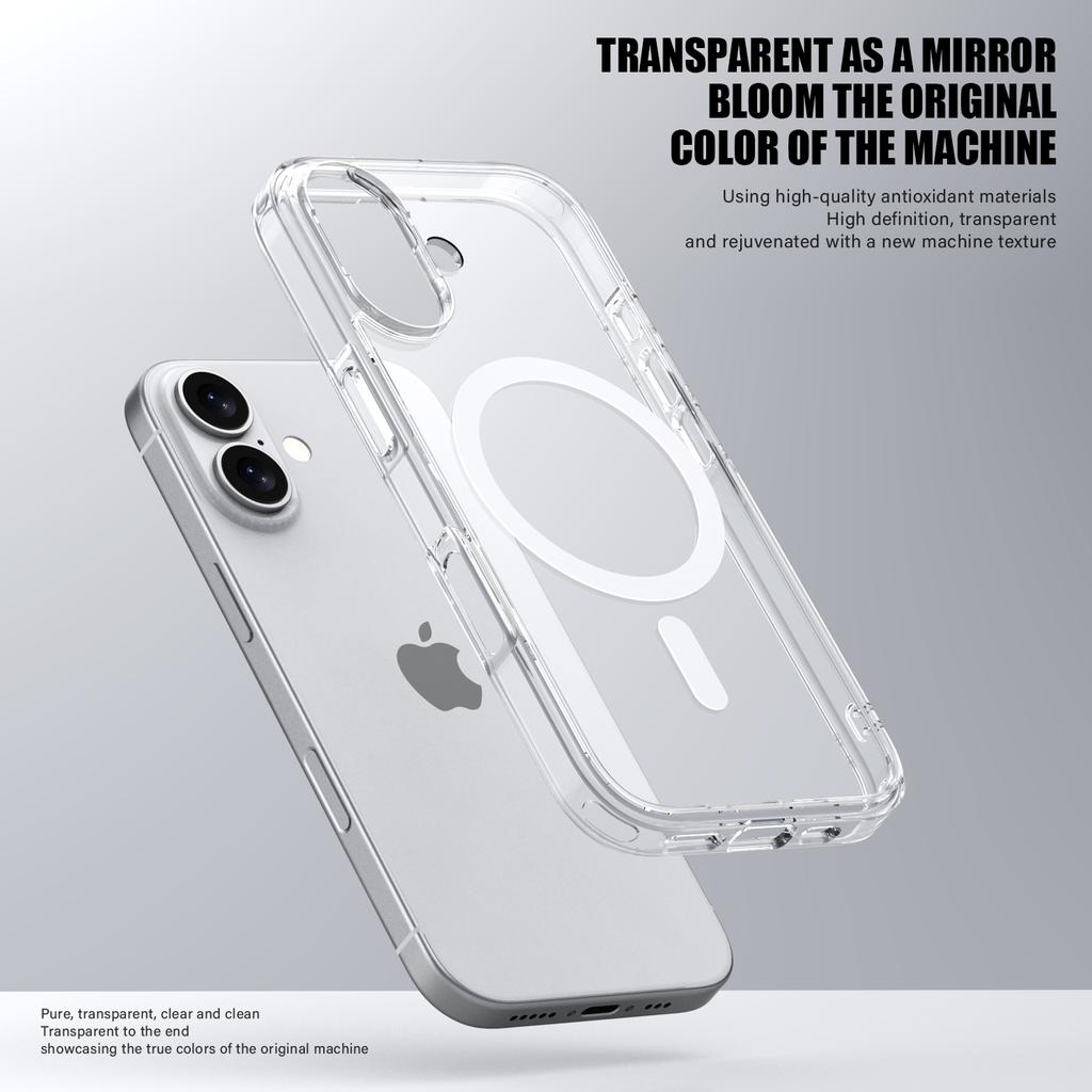 For iPhone 17 Case Compatible with MagSafe TPU+PC Clear Phone Back Cover
