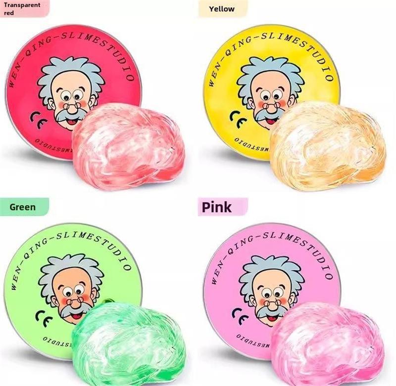 Colorful Non-Newtonian Liquid Fidget Toy Transparent Elastic Scale Ratio Modeling Crazy Stress Putty with Tin Sensory Bouncing Toy Gift Present