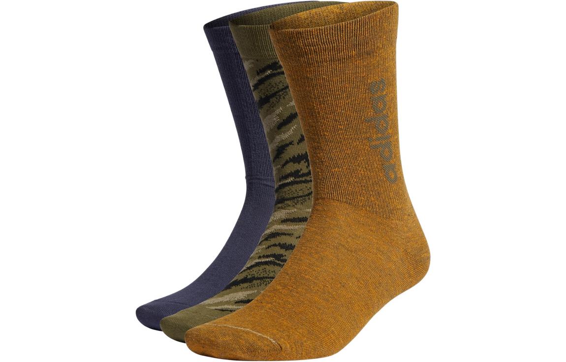 Adidas Neo Crew Socks Unisex 3 Pack Navy Blue/Green/Brown HD2218 S