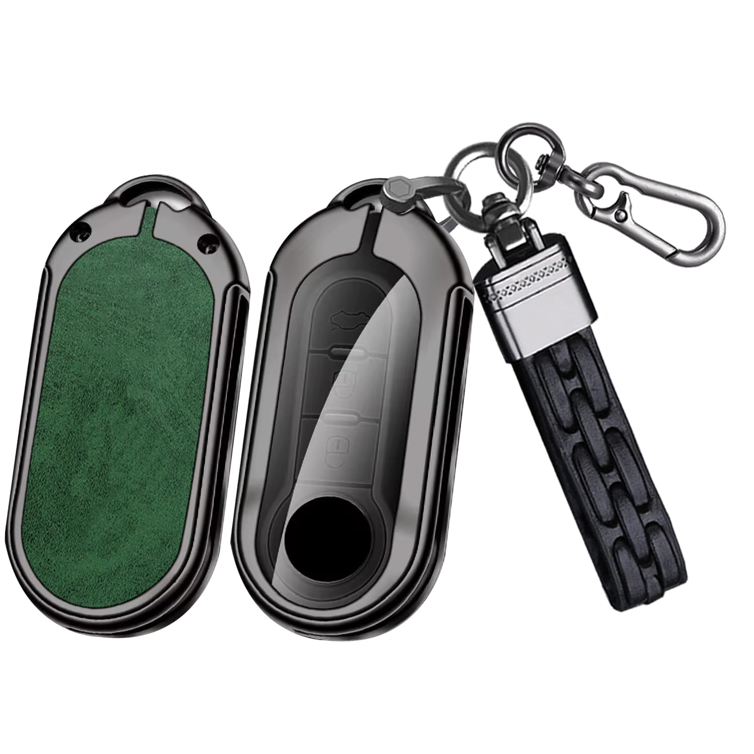 

SANRILY Держатель для ключей для Fiat, Чехол для смарт-ключа, Защита ключа, Подходит для Fiat500 500C, 500L, зелёный