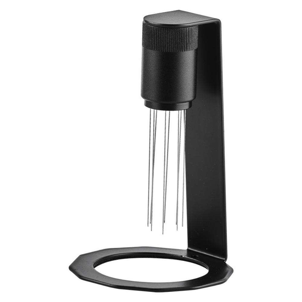 Magnetic Coffee Espresso Stirrer 8 Needles Anti Slip Handle Italian Coffee Cloth Powder Needle Stainless Steel Portable