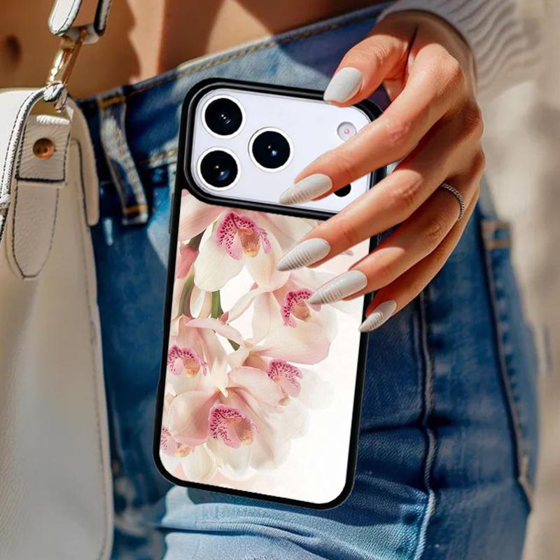 Orchid Flowers Colorful soft Phone Case For iPhone 17 Air 14 15 13 12 Max Cover For Apple 16e 11 Pro Max Plus Coque