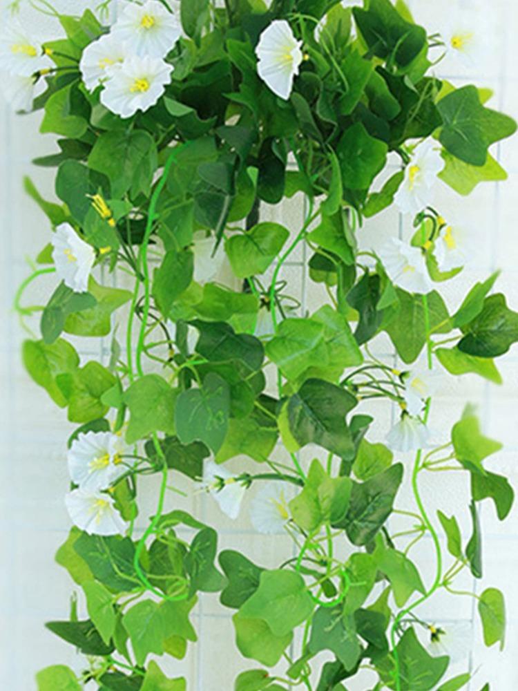 1 db művirág szimuláció rattan hamis növényi falra akasztható Morning Glory virág esküvői dekoráció