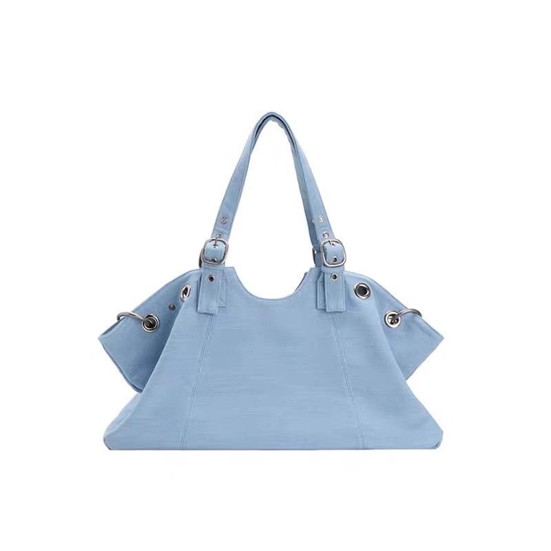 Korean Style Large Capacity Shoulder Bag - Y2K Sweet Cool Spicy Girl Motorcycle Commute Tote Versatile Travel Women's Bag