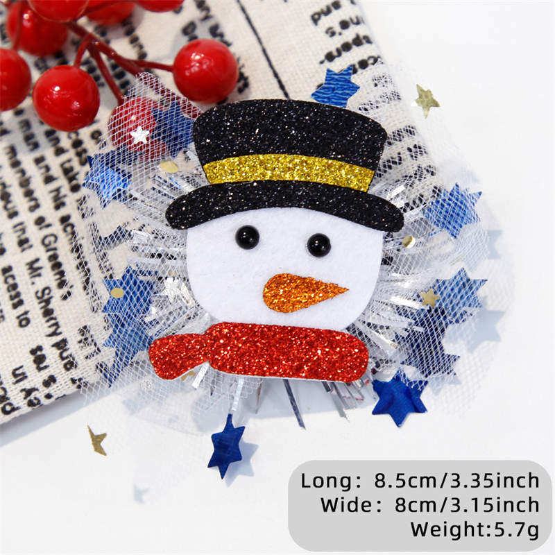 Christmas Hairpin Duckbill Clip Party Decor Elk Snowman Christmas Headdress Children's