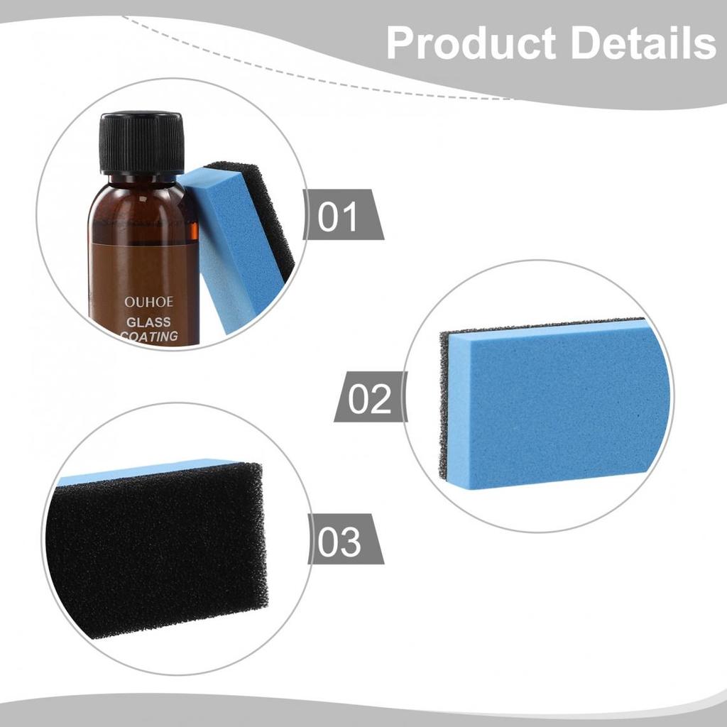Ceramic Coating Ceramic Coating Rearview Mirror Side Glass Sponge Wipe