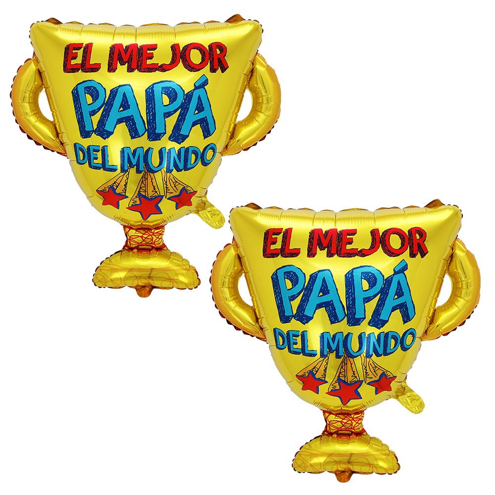 Spanish Father s Day Trophy Set of 2/5/6 Pieces, Trophy Aluminum Foil Balloons, Suitable for Father s Day Parties, Father s Day, and Holiday Other
