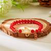Chinese Style 2025 Snake Year Beads Bracelet For Women And Men Lucky Red Handwoven Rope Bracelet New Year Party Jewelry Gifts