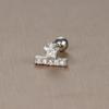 Gold Stainless Steel Earrings with Zircon Studs - Creative and Elegant Design