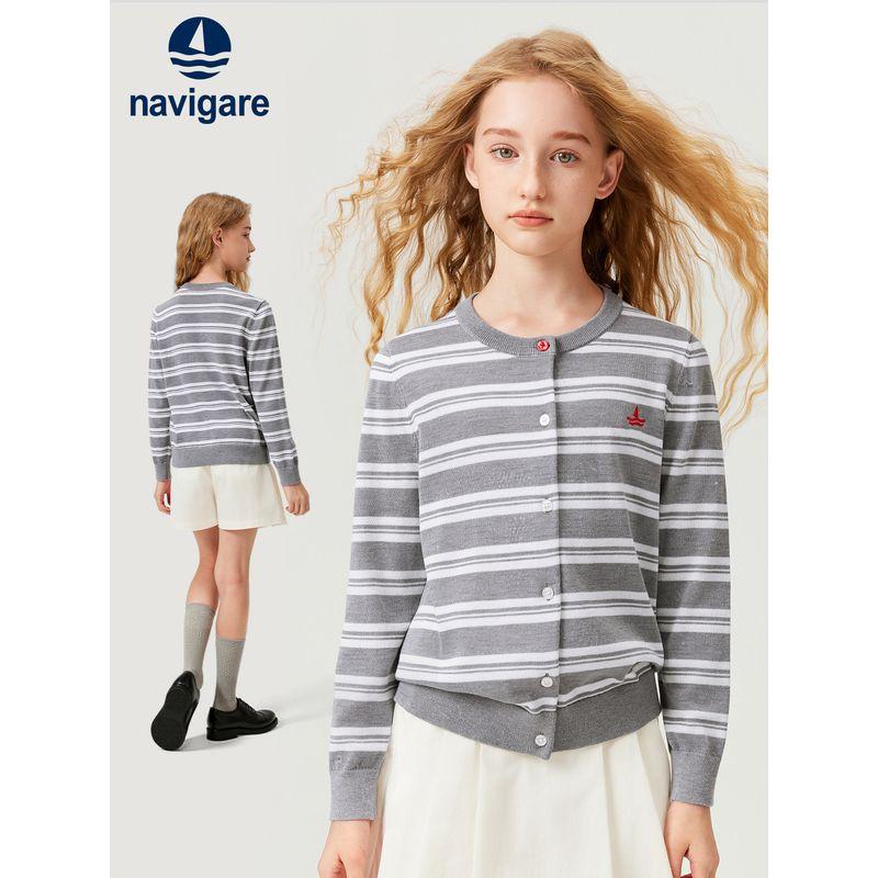 Navigare Italian Small Sailboat Sweater for Boys and Girls, 2026 Spring Knitwear Jacket and Inner Top