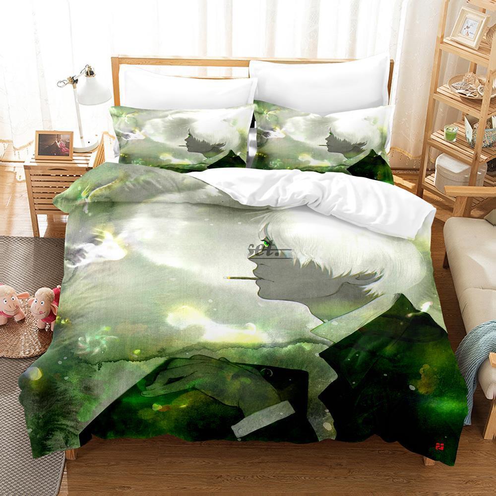 Mushishi Bedding Set Single Twin Full Queen King Size Bed Set Adult Kid Bedroom Duvet cover Sets 3D Print Anime Bed Sheet Set