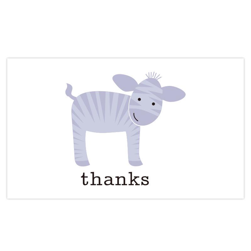 Black Thank You Greeting Cards, 50 Sheets/Pack