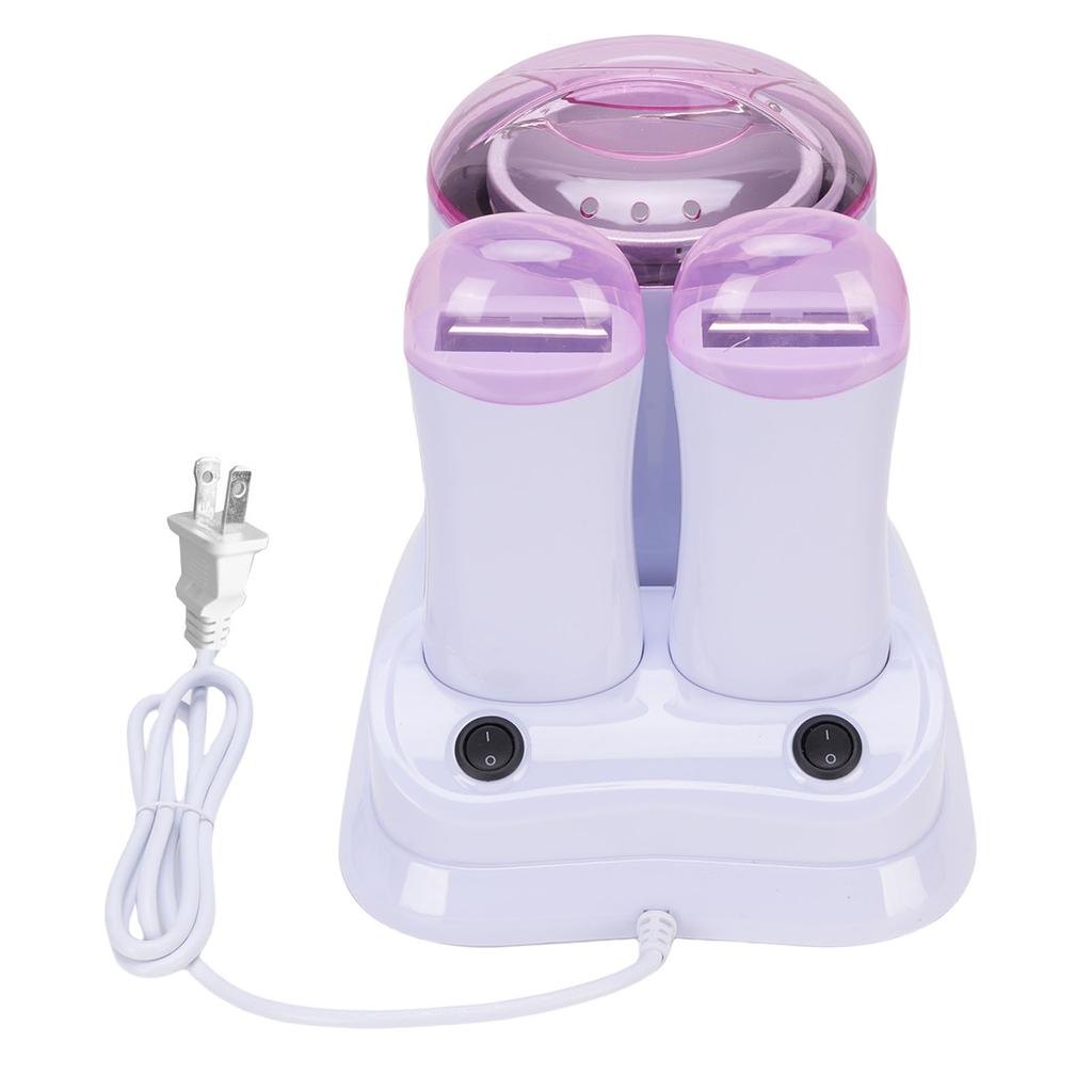 3 In 1 Wax Heater Anti Scald Roll On Wax Warmer with Double Cartridges 180W for Home Use