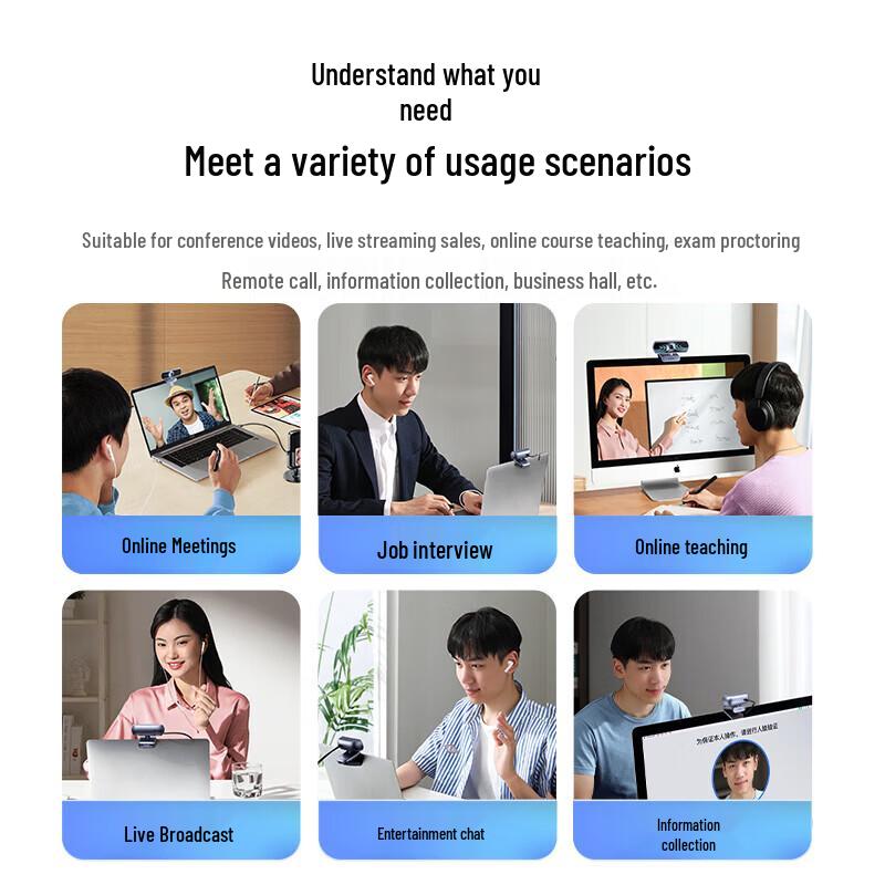 Ugreen 1080P HD USB Webcam with Auto Focus and Dual Mics