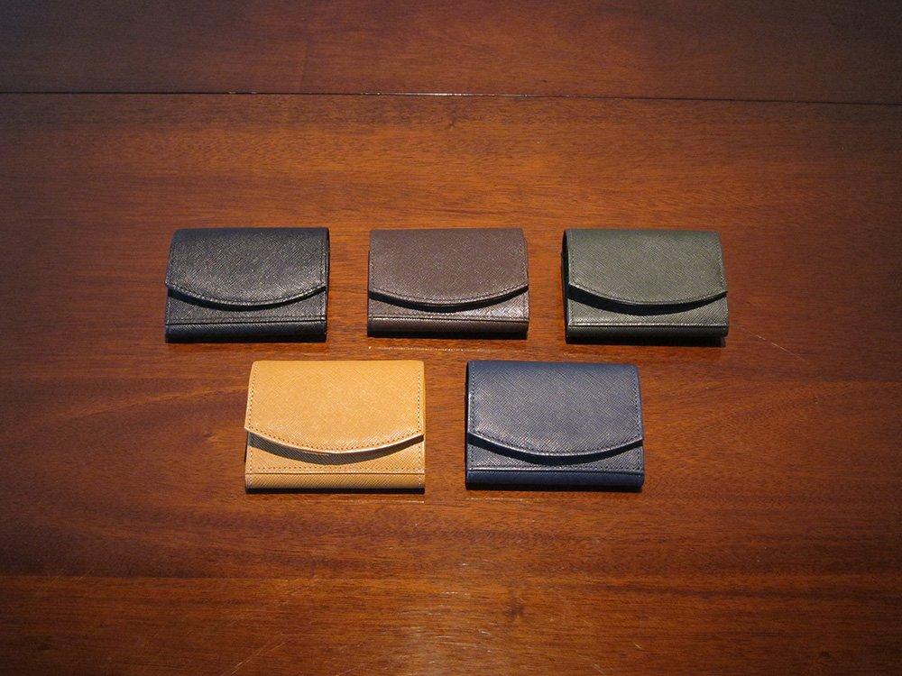 Cultorale Hammock Wallet Compact Men's Tri-fold Genuine Leather Wallet with Unbeatable Coin Access (Navy x Khaki)