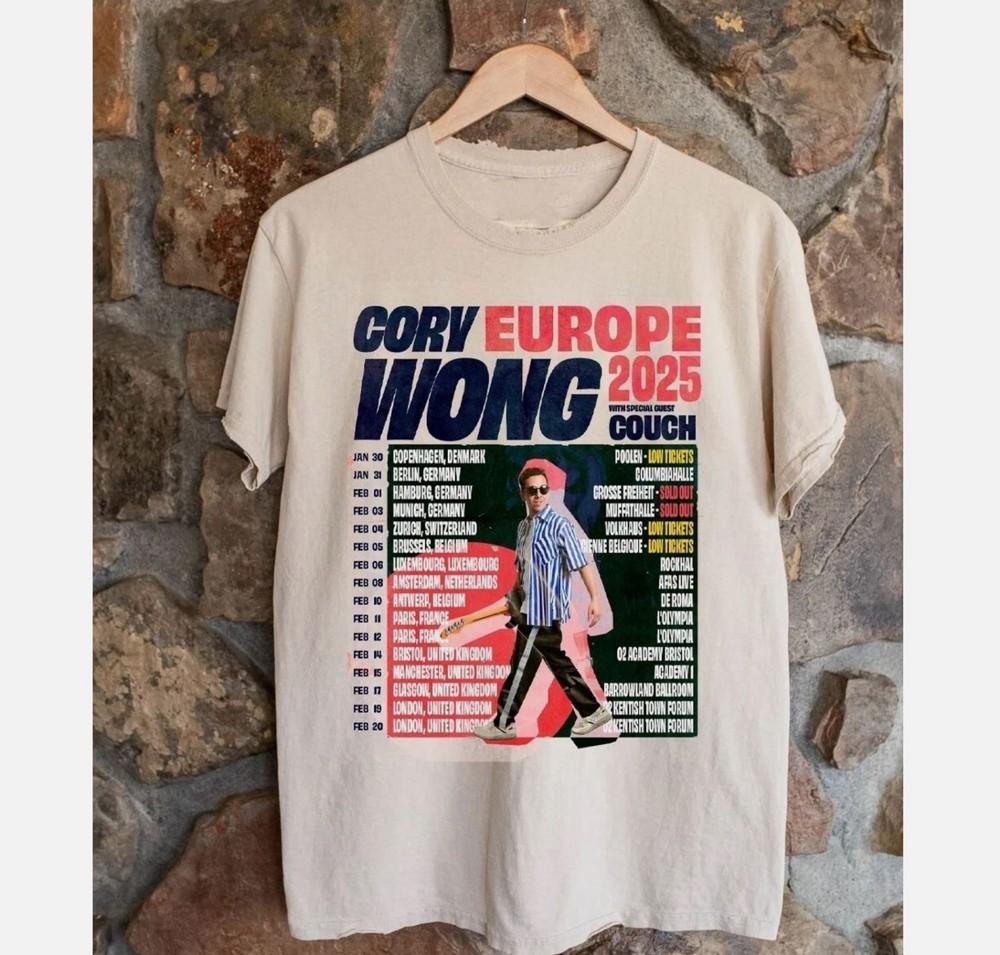 Cory Wong 2025 Couch Tour Guitar ice Gray T Shirt All Size S-5XL Unisex T-Shirt XXXXL 1990₽
