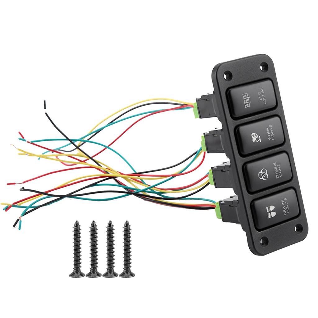 4 Switch Panel Driving Light Blu ray Switch Push Button for Toyota Hailax Cool Road VIGO